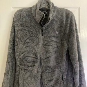 North face womens fleece jacket gray on gray large